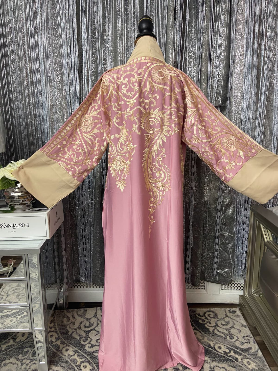 Blush Majesty Embroidered Abaya
